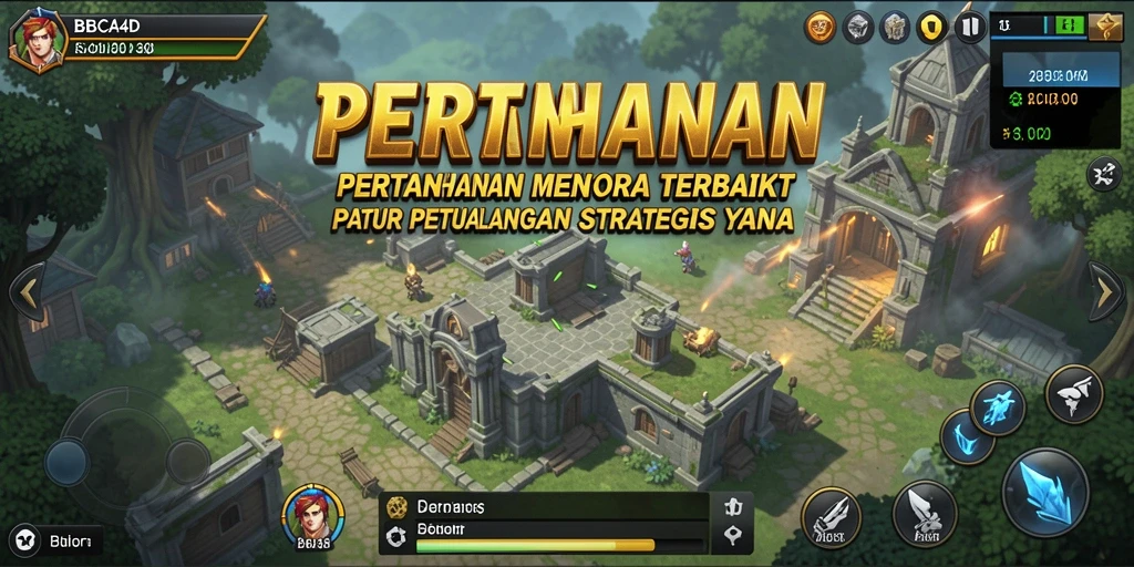 Screenshot BBCA4D menampilkan pertahanan menara yang menantang.