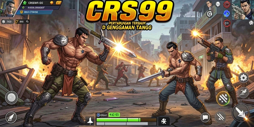 Tampilan gameplay CRS99 menampilkan aksi pertarungan yang dinamis dan seru.