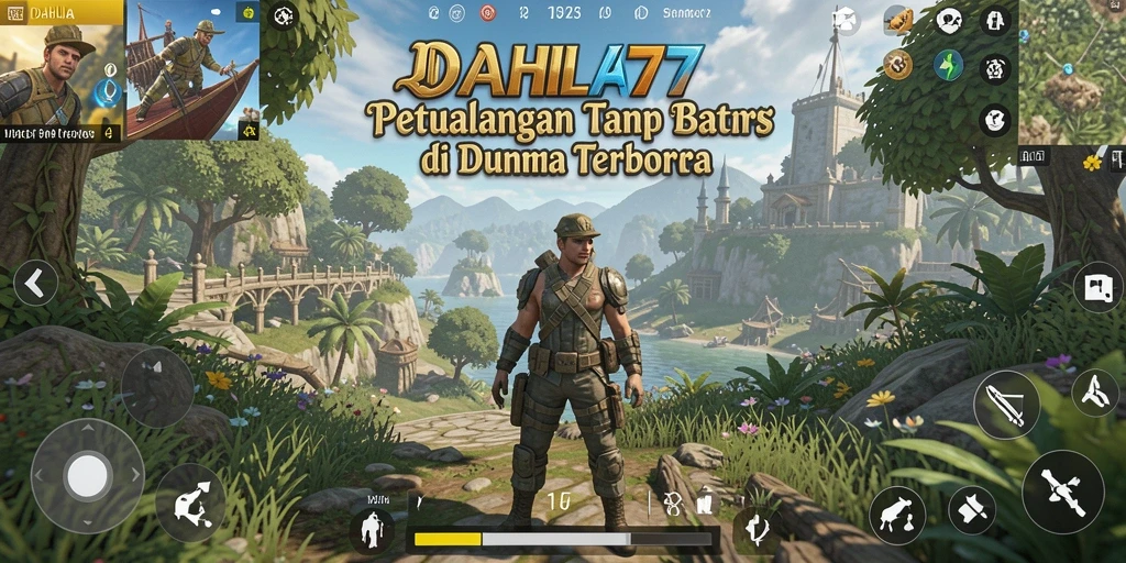 Screenshot gameplay DAHLIA77 menunjukkan keindahan dunia terbuka yang luar biasa.
