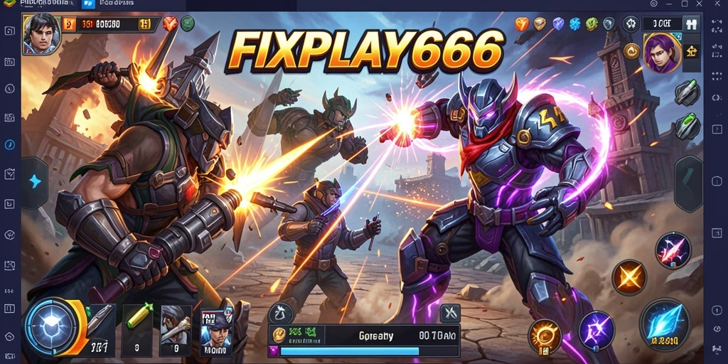 Tangkapan layar menunjukkan aksi seru dalam pertarungan FIXPLAY666.