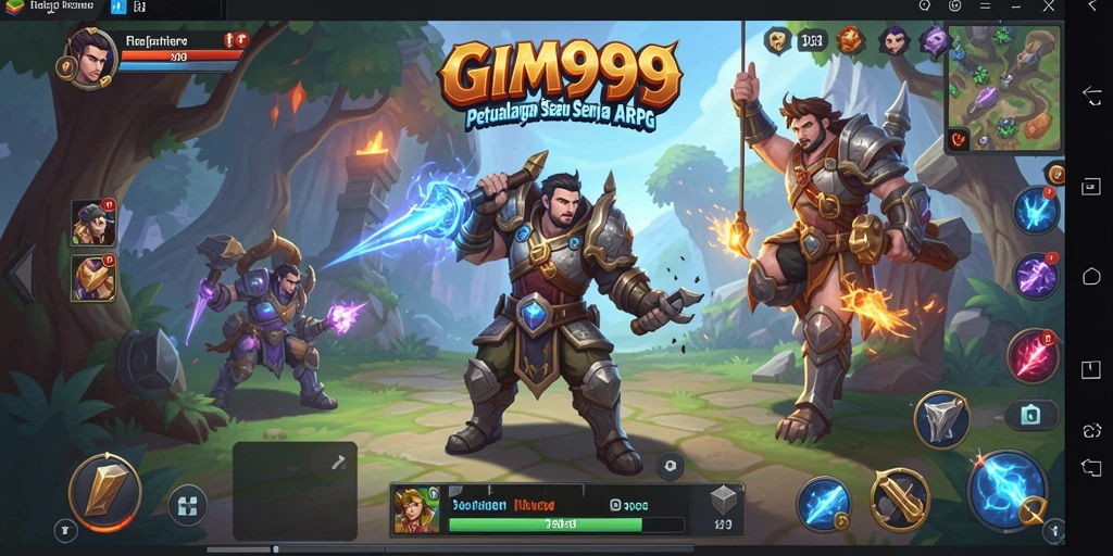 Screenshot menampilkan aksi seru dalam game ARPG GIM999.