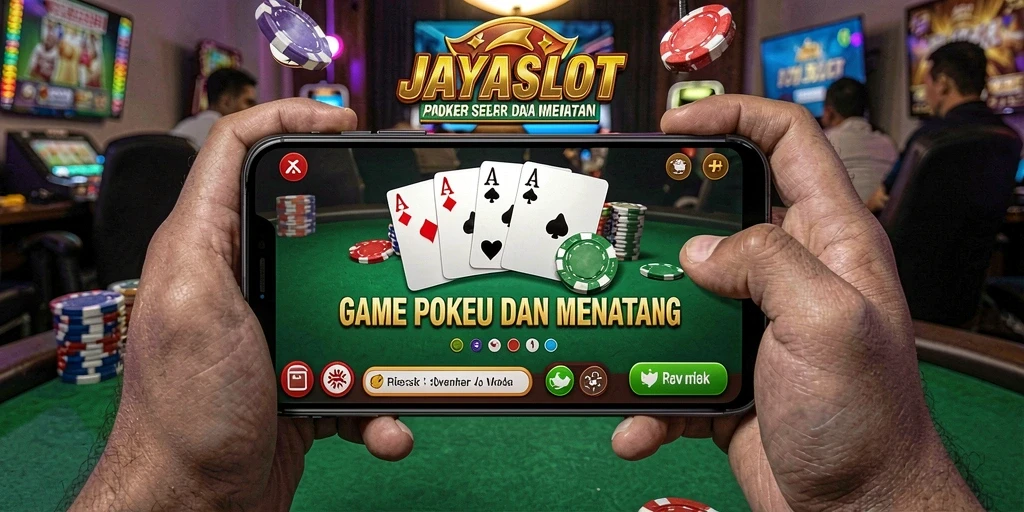 Tampilan utama layar permainan poker di JAYASLOT.