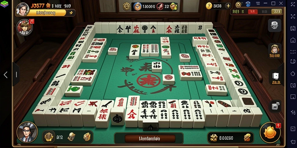 Tampilan screenshot JOS77 menampilkan gameplay Mahjong yang menarik.