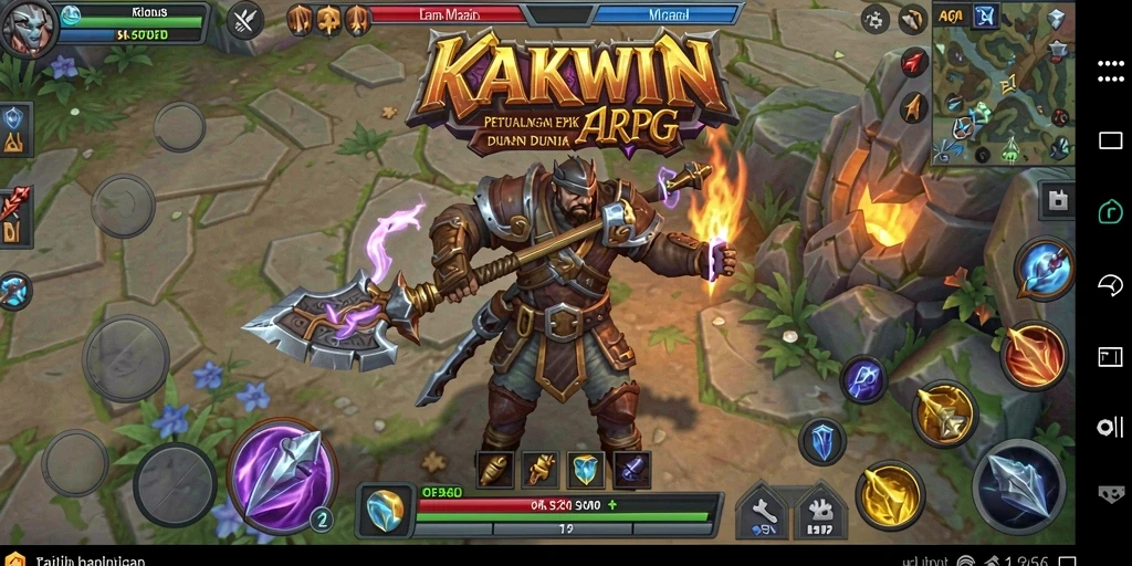 Tangkapan layar gameplay <strong>KAKWIN</strong> menunjukkan aksi pertempuran yang mendebarkan.