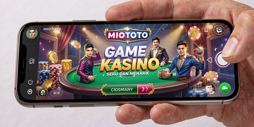 Tangkapan layar utama MIOTOTO menampilkan gameplay kasino yang menarik.