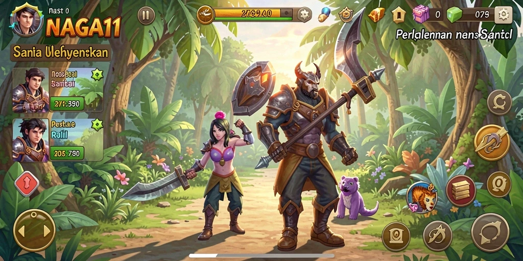 Tangkapan layar NAGA11 menampilkan aksi gameplay yang menarik dan menghibur.