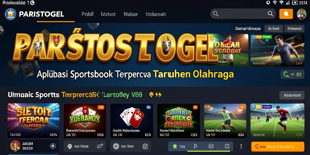 Tampilan menarik dari aplikasi PARISTOGEL pada saat taruhan olahraga.