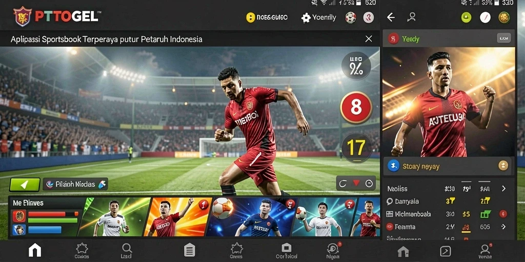 Tampilan utama PTTOGEL dengan menu taruhan olahraga yang menarik.