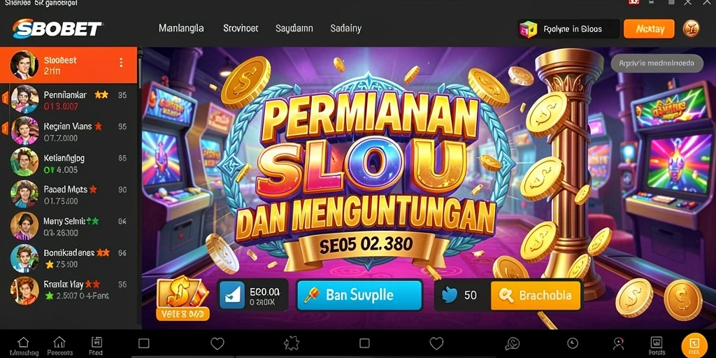 Tampilan gameplay Slot SBOBET yang menarik dan berwarna.