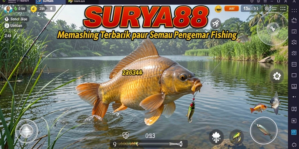 Gameplay SURYA88 yang menampilkan aksi memancing yang seru dan grafik yang memukau.