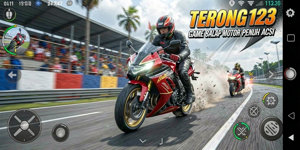 Screenshot aksi balapan seru di TERONG123.