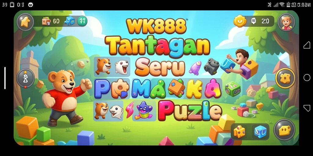Gameplay seru dari WK888 saat menyelesaikan puzzle.