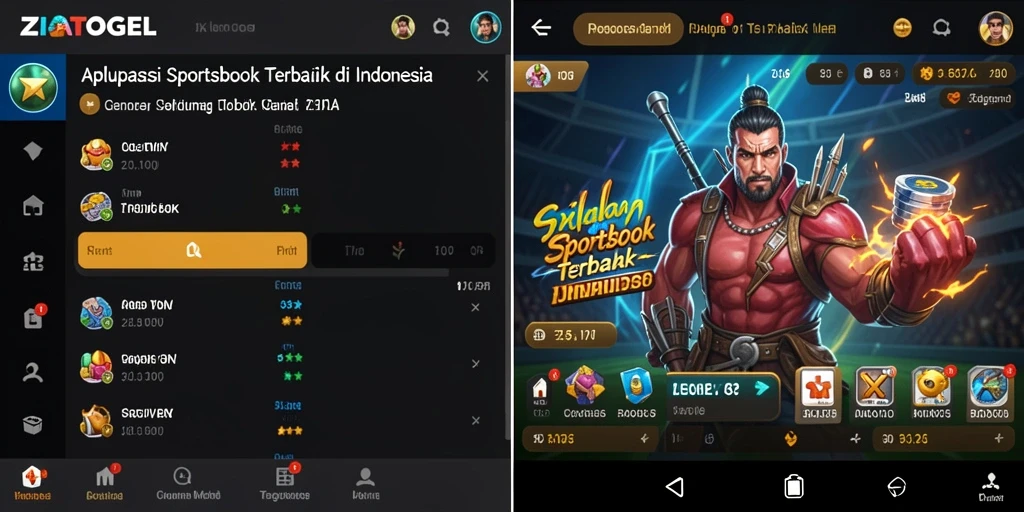 Tampilan gameplay Sportsbook yang interaktif dan menarik.