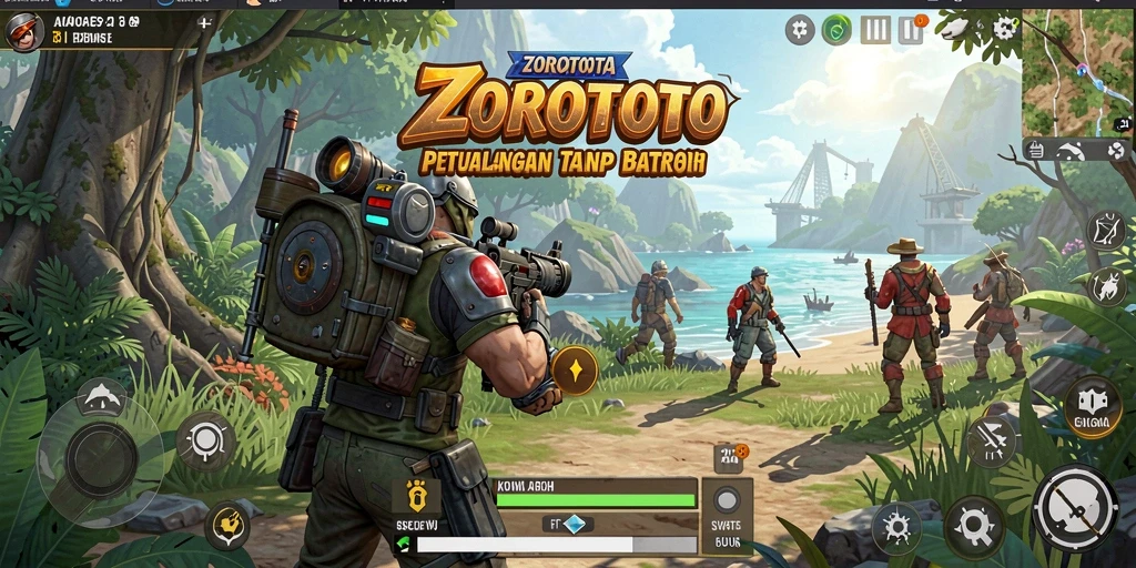 Screenshot gameplay <strong>ZOROTOTO</strong> menunjukkan kebebasan eksplorasi yang luar biasa.